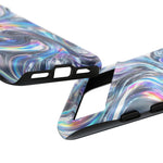 Chrome Metallic Swirl  Art Tough Phone Case