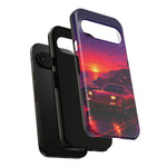 FD RX-7 Retro Sunset Sports Car Tough Case | Neon Vaporwave Beach Drive