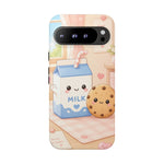 Milk Cookie Phone Case Cute Food Kawaii Tough Cover Gift Art