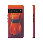 C3 Corvette Phone Case, Orange Top-Down Duotone Gradient Cover