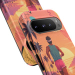 Retro Runner Sunset phone case | 80s Vaporwave jogging design
