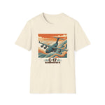 C-17 Globemaster III Japanese woodblock Aviation T-Shirt for Pilots and Airplane Enthusiasts