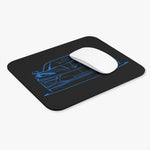 C8 Mouse Pad Blue Line Art Front View Chevy Sports Car Desk Mat Gift