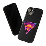 Synthwave Sunset Triangle Phone Case Retro Vaporwave Case