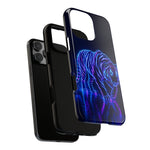 Neon Blue Tiger phone case | tough protective cover