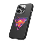 Synthwave Sunset Triangle Phone Case Retro Vaporwave Case