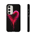 Melting Glitch Heart Neon Phone Case