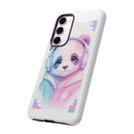 Pastel Panda Phone Case, Glitch Color Block Cover