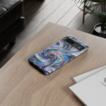 Chrome Metallic Swirl  Art Tough Phone Case
