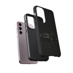 Black Classic C10 Truck Phone Case | Vintage Pickup Reflection, Minimal Auto Design