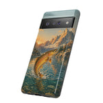 Leaping Golden Trout Lake Scene phone case | Tough Cover