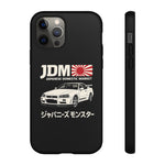 R34 Skyline GT-R JDM Rising Sun Tough Phone Case Cover Gift