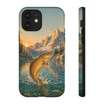 Leaping Golden Trout Lake Scene phone case | Tough Cover