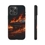 Black Charger Classic Muscle Flames Tough Phone Case Cover Gift