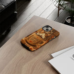 Coffee Cat Phone Case, Cozy Morning Folk Art Cover, Gift