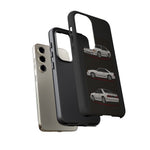 Fox Mustang White Triview Phone Case Classic Car Illustration