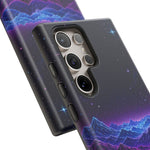 Retro Neon Mountains Phone Case | Vaporwave Galaxy Landscape
