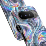 Chrome Metallic Swirl  Art Tough Phone Case