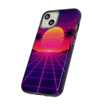 Classic Grid Sunset Vaporwave Art Tough Phone Case