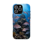 Snapper Reef Phone Case, Sunlit School Ocean Fishing Tough Cover