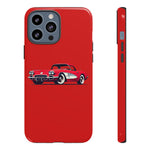 Red Classic Corvette C1 Illustration phone case | Retro Car Tough Case