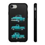 Turquoise 1955 Stepside Pickup Truck Tough Phone Case - 3 View