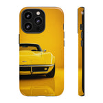Yellow Corvette Phone Case, C3 Stingray Classic Sports Cover, Gift