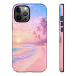 Pastel Beach Sunset Haze Vaporwave Art Tough Phone Case