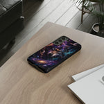 Cosmic Wolf Phone Case, Galaxy Nebula Portrait Tough Cover, Gift