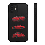 Red MR2 JDM Sports Car Phone Case Tough Multi View