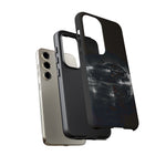 Black Sports Car Illustration 2023 Challenger SRT phone case | Car Drift Reflection