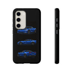 Blue C6 Z06 Phone Case, Three-View Vector Cover, Gift