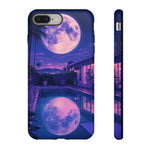 Neon Moonlit Pool Tough Case | Moon Reflection Phone Case, Vaporwave Night Sky