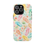 Watercolor Flip Flops pattern Tough Case | Beach Shells Phone Cover