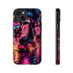 Neon Roller Skates Tough Case | Retro 80s Skate Night Phone Cover