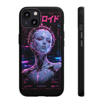 Glowing Headdress Regal Art Tough Phone Case - Gold Magenta Neon