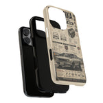 Silver Hakosuka Phone Case, Vintage JDM Infographic Cover