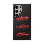FD RX7 Phone Case Red, Three-View Vector Cover, JDM Gift