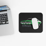 Green Classic Charger Car Mouse Pad | Retro Muscle Car Desk Mat