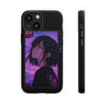 Melancholy Anime Girl Phone Case Vaporwave Tough Case