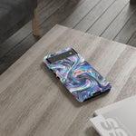 Chrome Metallic Swirl  Art Tough Phone Case