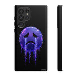 Glitch Sad Face Phone Case, Anime Melt Static Tough Cover