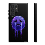 Glitch Sad Face Phone Case, Anime Melt Static Tough Cover