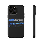 Blue C7 Z06 Sports Car Tough Phone Case Track Style Cover Gift