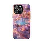 Floating Pool Deck Phone Case, Pastel Cloud 3D Render Cover