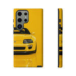 Yellow Supra Phone Case, MK4 90s JDM Legend Tough Protective Cover for Men