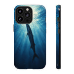 Barracuda Silhouette Phone Case, Sunlit Marine Art Tough Cover