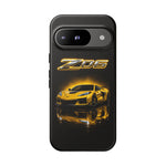 Z06 Corvette Phone Case, Yellow Neon Chrome Studio Cover