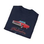1966 Belvedere Convertible Car T-Shirt | Vintage Red Classic Automobile Tee