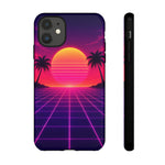 Classic Grid Sunset Vaporwave Art Tough Phone Case